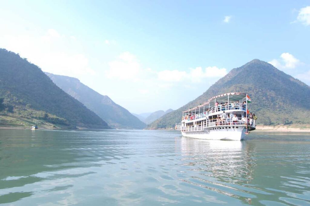 Boat cruise through Papikondalu on the Godavari River in Andhra Pradesh